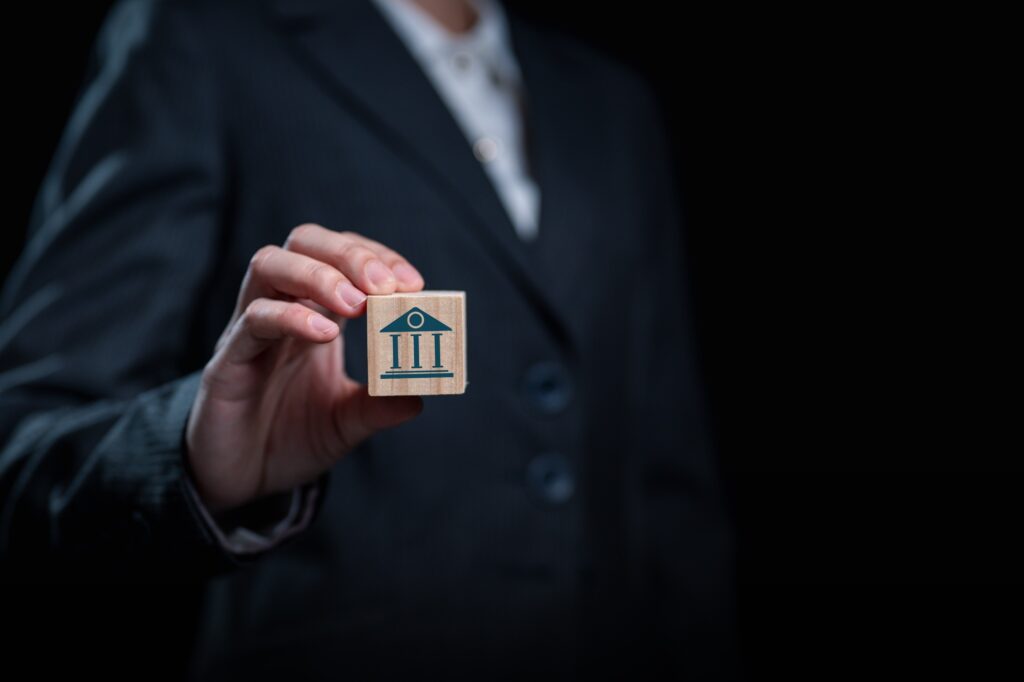 Financial icon and currency symbol in mobile banking. financial institution